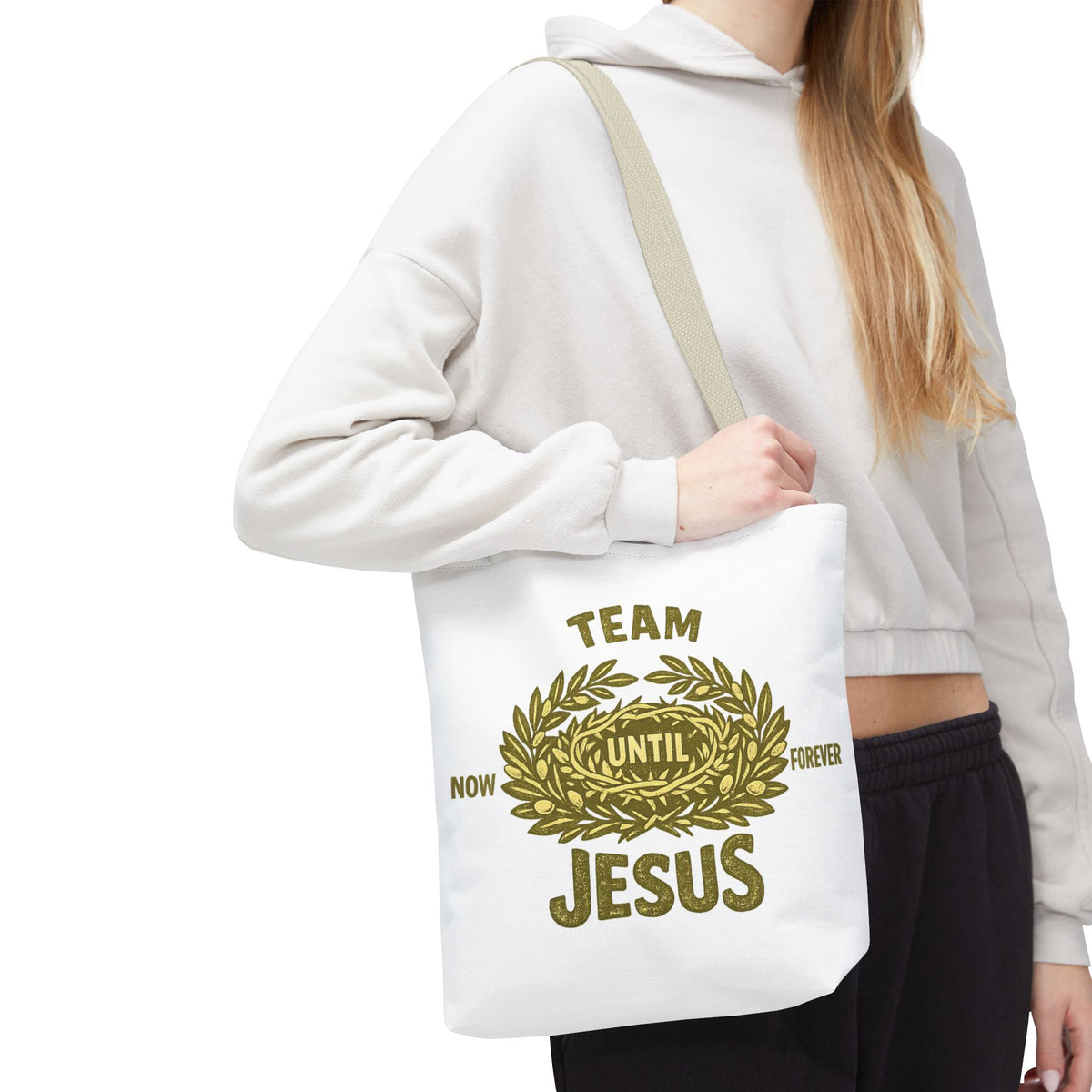 Team Jesus Tote Bag — Now Until Forever Christian Canvas Tote