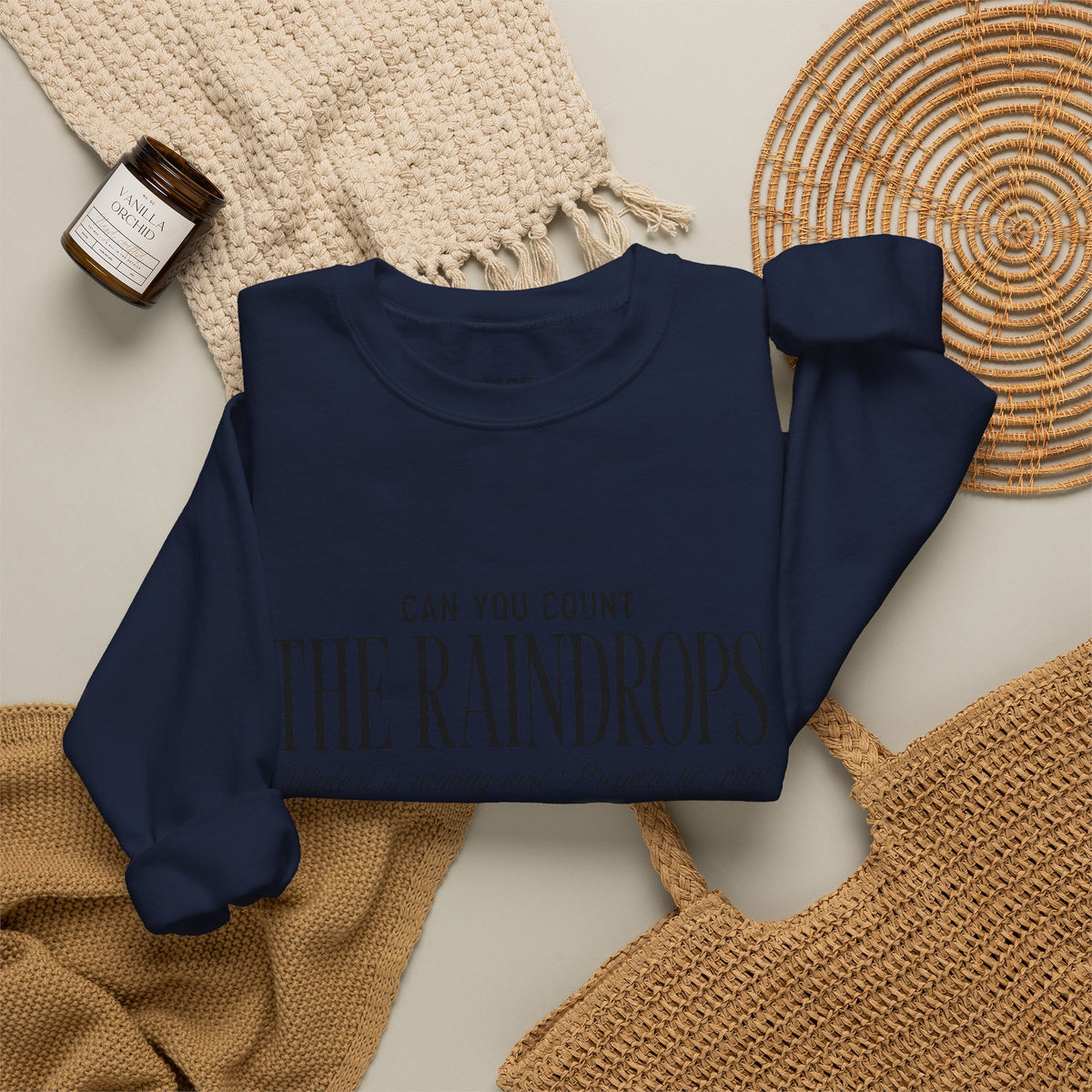 Crewneck Sweatshirt — "Dance in the Rain" Inspirational Quote Pullover