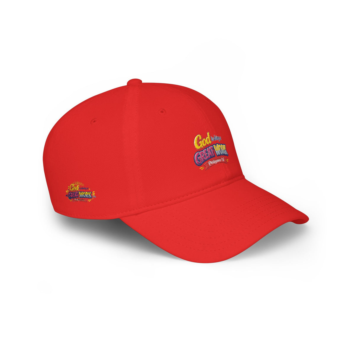 God Is Doing A Great Work Baseball Cap — Inspirational Low Profile Hat