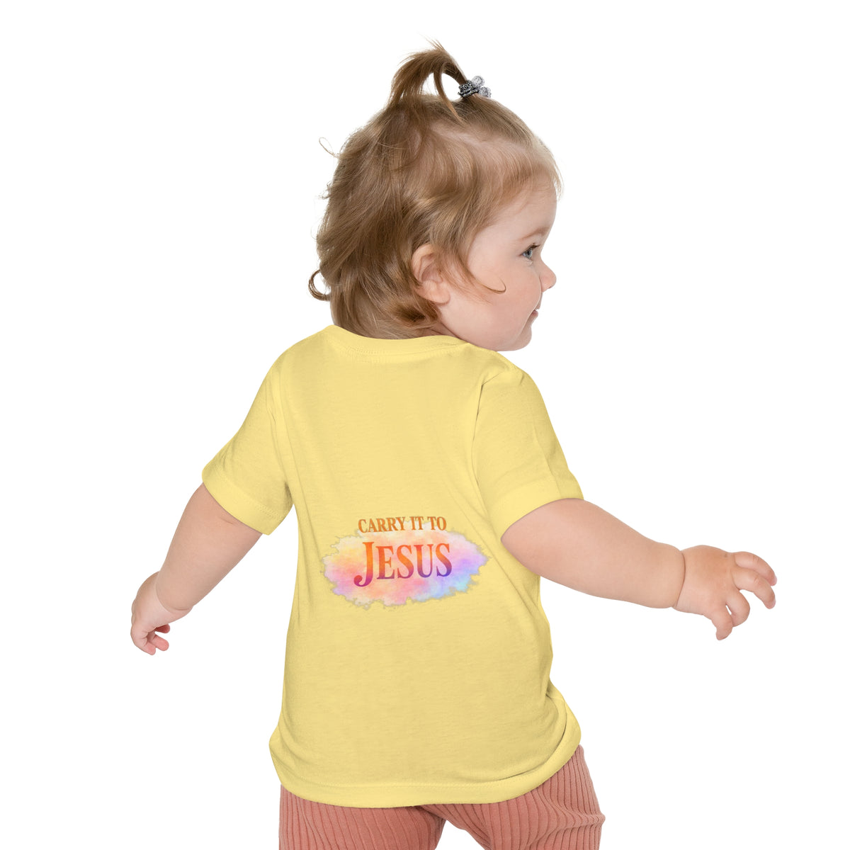 Baby T-Shirt — "If You're Going to Carry It, Carry It to Jesus" Watercolor Faith Tee