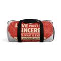 Sincere Love Duffel Bag — Romans 12:9 Inspirational Travel Gym Bag