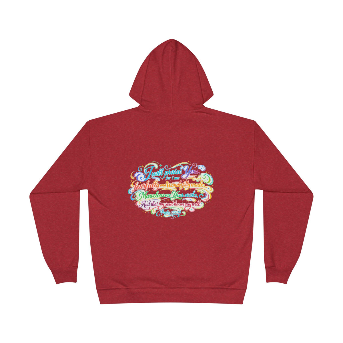 Fearfully and Wonderfully Made Pastel Eco Hoodie — Inspirational Unisex Pullover