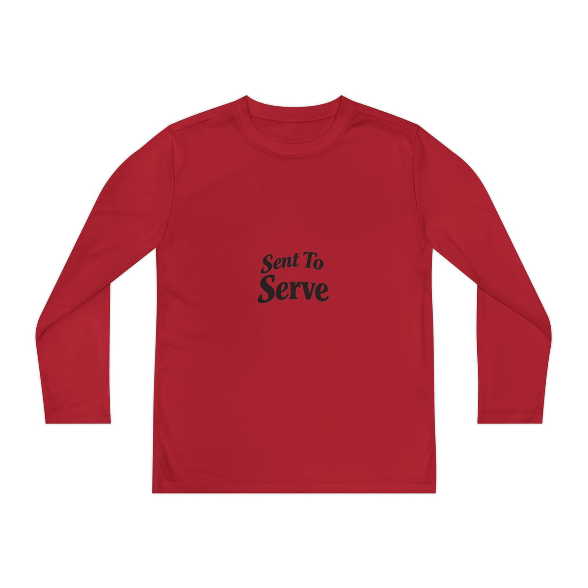 Youth Long Sleeve Tee — "Sent to Serve" Inspirational Christian Shirt