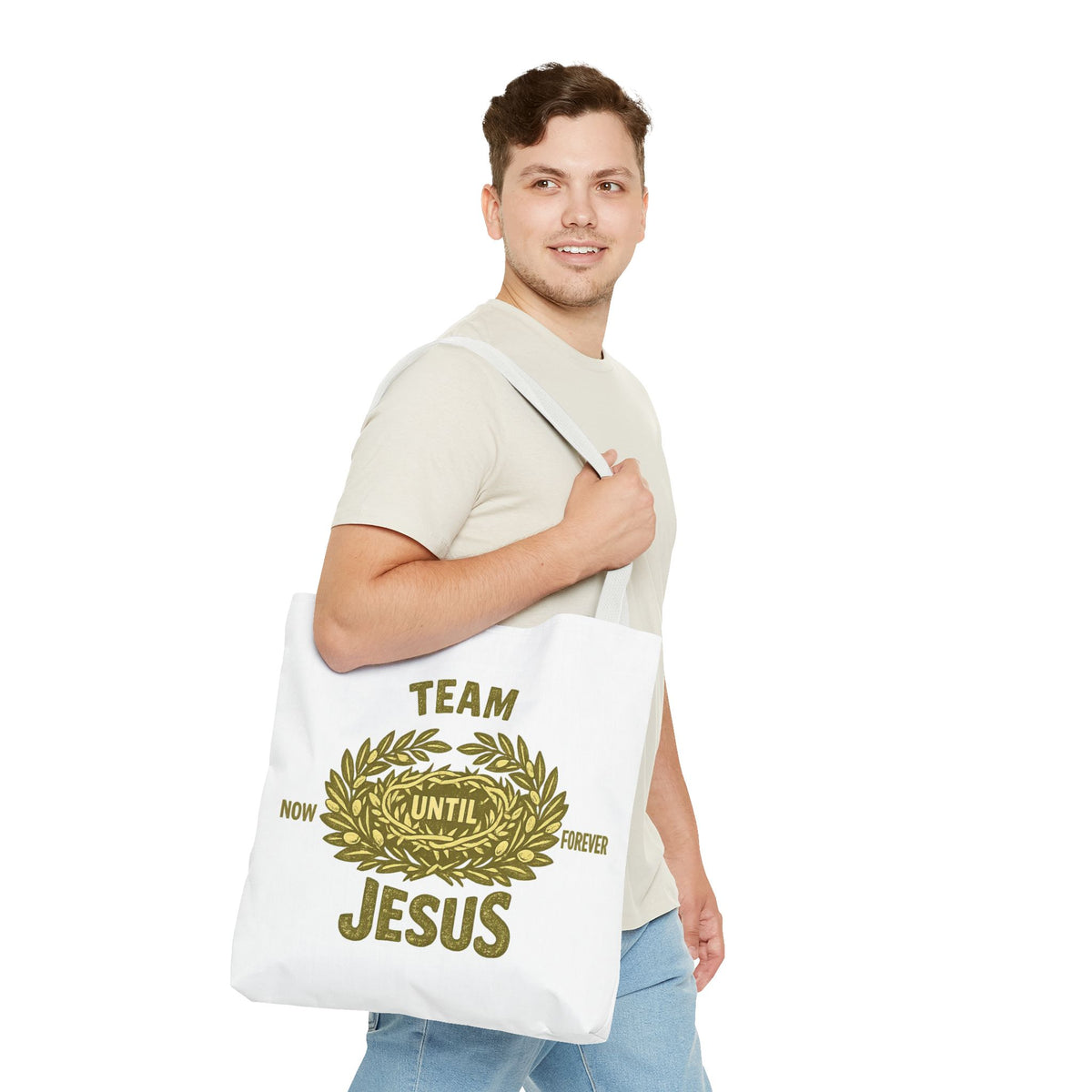 Team Jesus Tote Bag — Now Until Forever Christian Canvas Tote