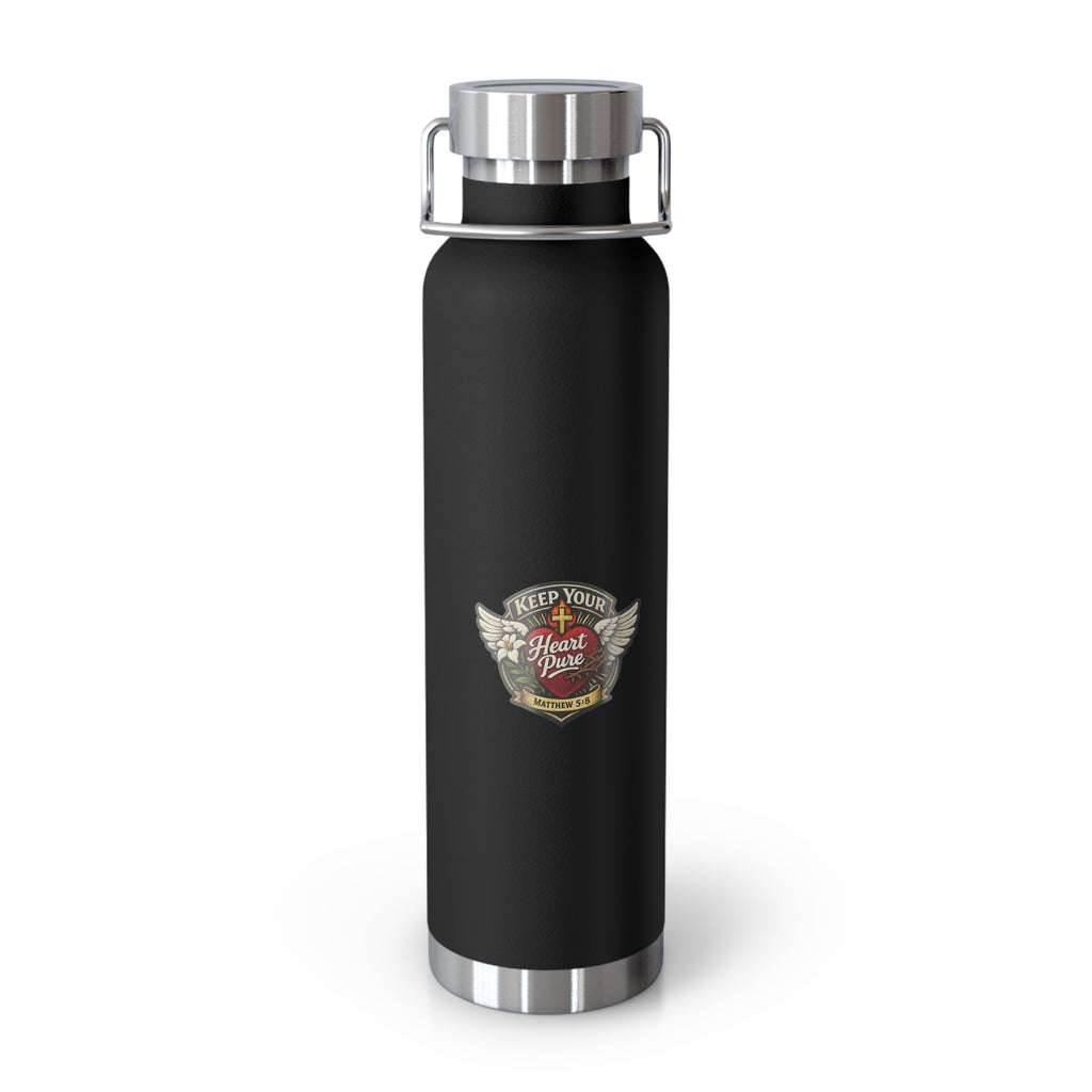 Vintage Crest 22oz Copper Vacuum Insulated Bottle – Keep Your Heart Pure