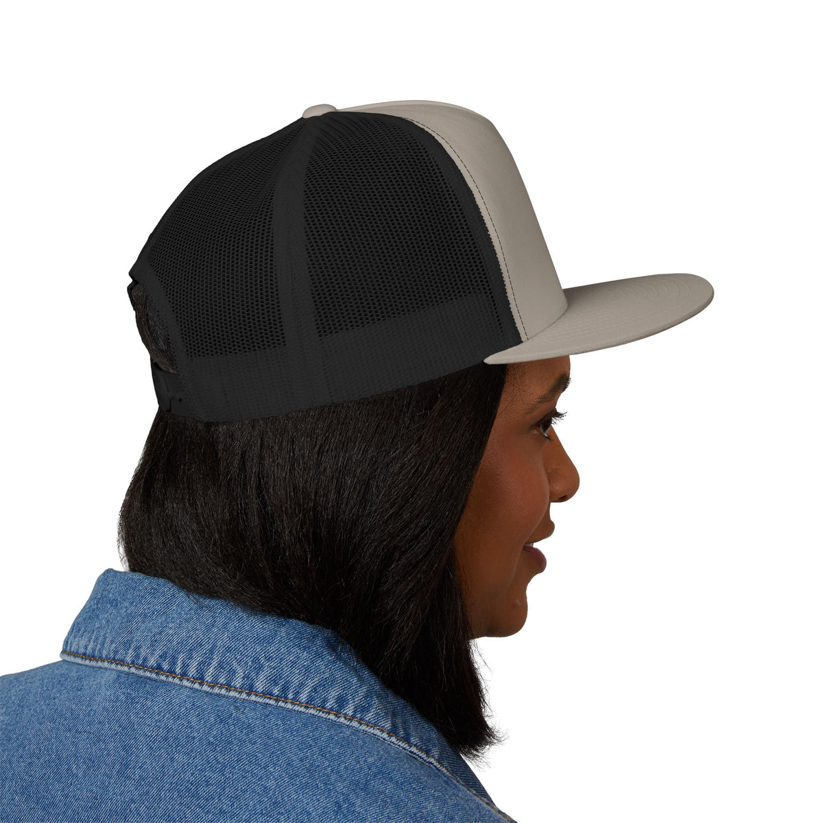 No Weapon Formed Trucker Cap — Christian Faith Statement Mesh Hat