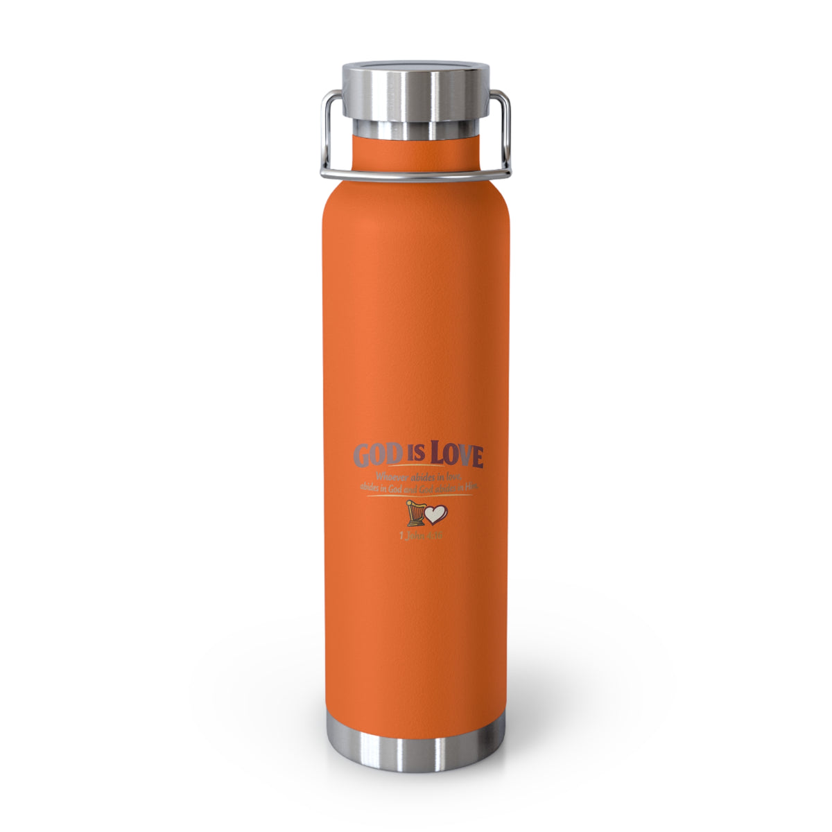 God Is Love 22oz Vacuum Insulated Bottle — Christian Faith Water Bottle