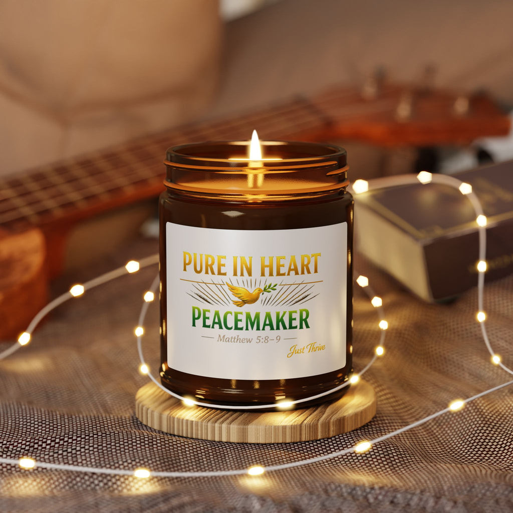 Scented Soy Candle (Multi-Size, Amber Jar)
