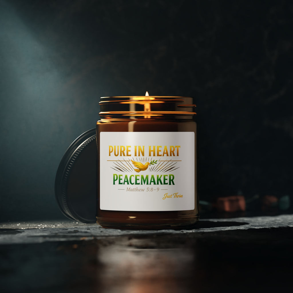 Scented Soy Candle (Multi-Size, Amber Jar)