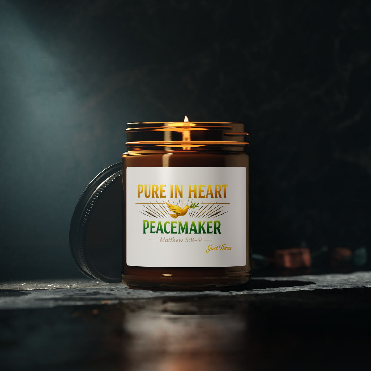 Scented Soy Candle (Multi-Size, Amber Jar)