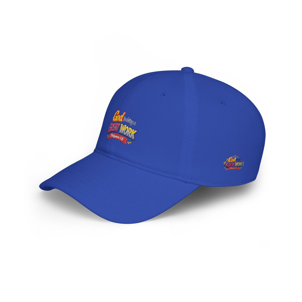God Is Doing A Great Work Baseball Cap — Inspirational Low Profile Hat