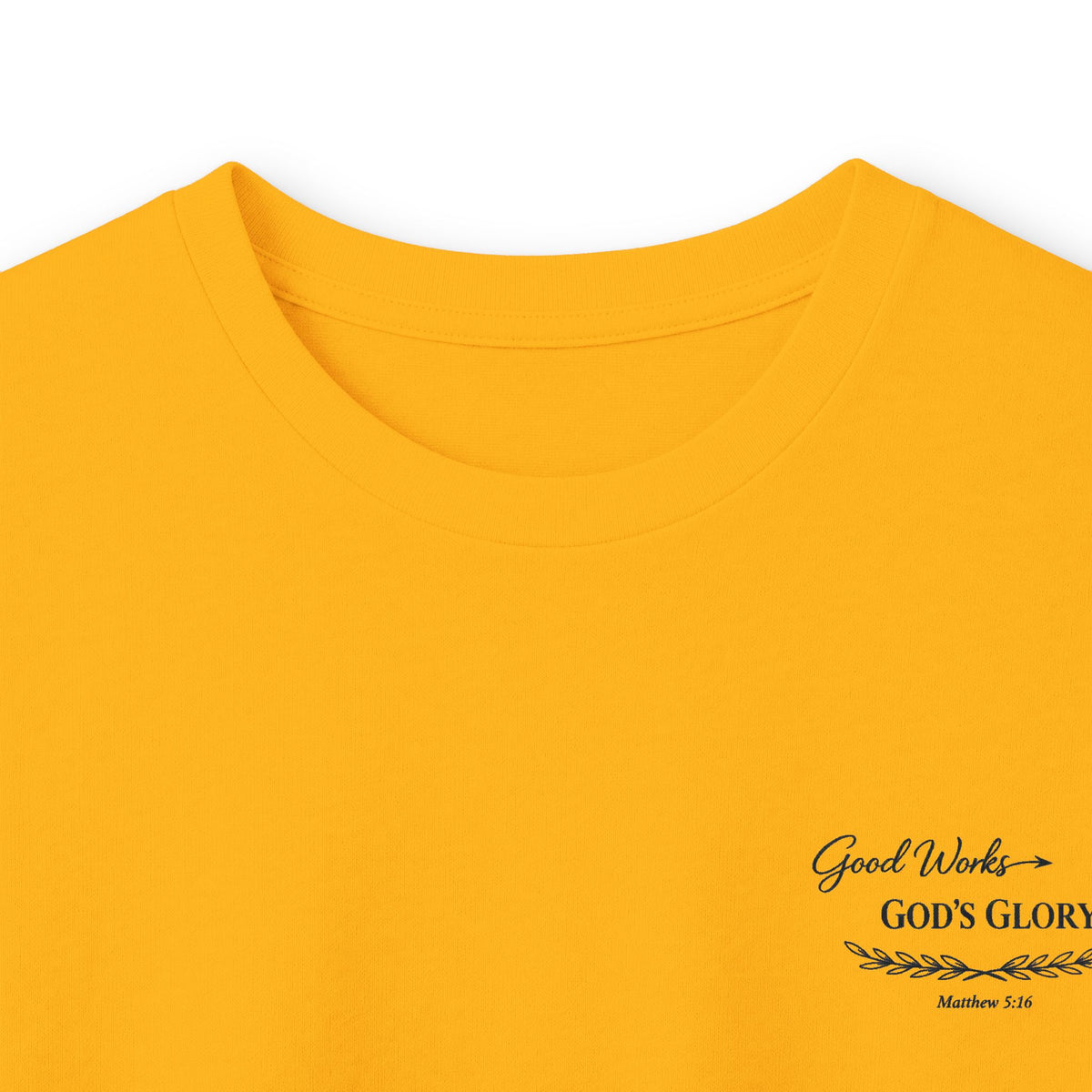 Long Sleeve Tee — "Good Works for God’s Glory" Christian Faith Shirt (Matthew 5:16)
