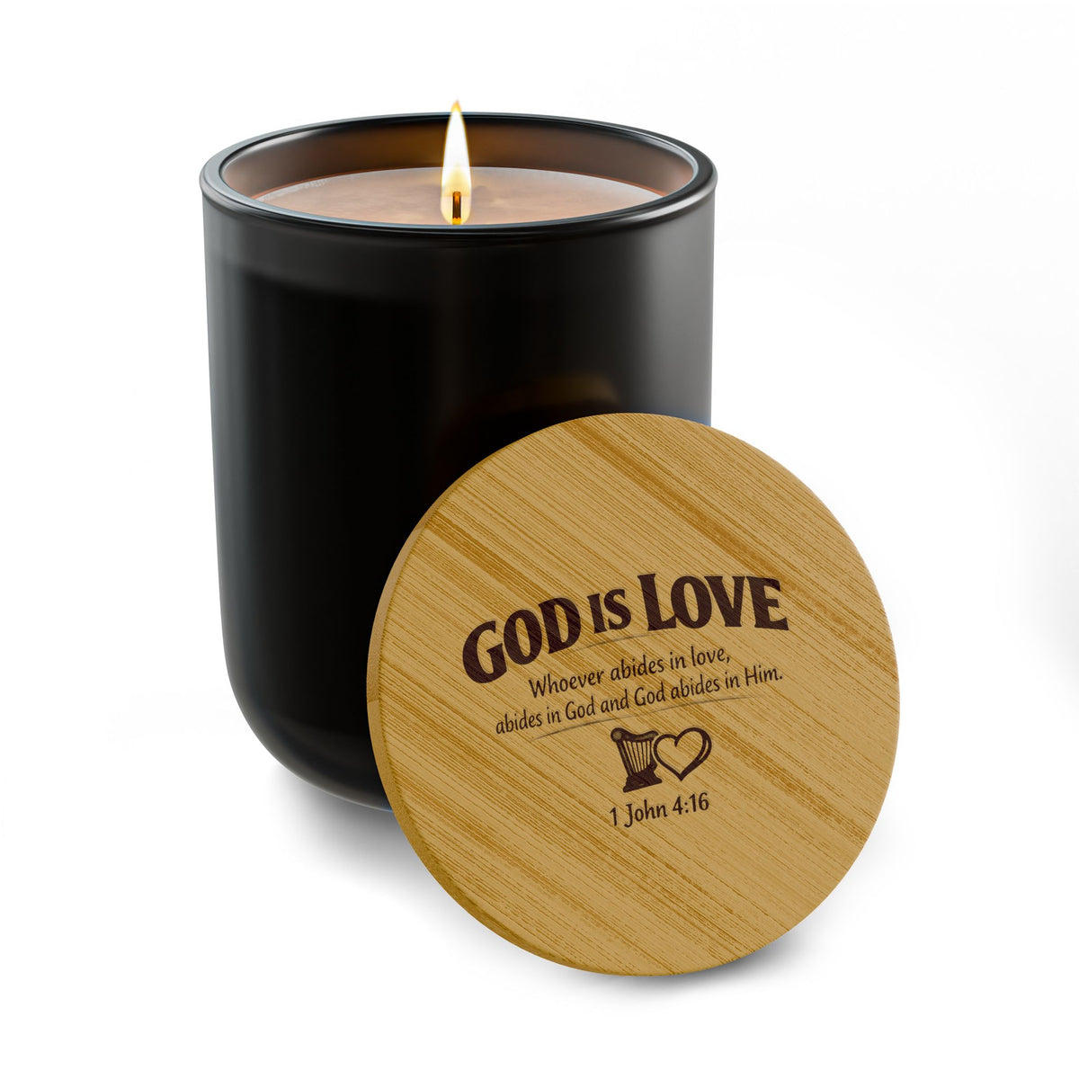 God Is Love Engraved 14oz Scented Soy Candle