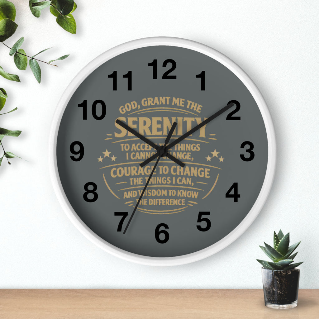 Serenity Prayer Wall Clock — Inspirational Home Décor Clock