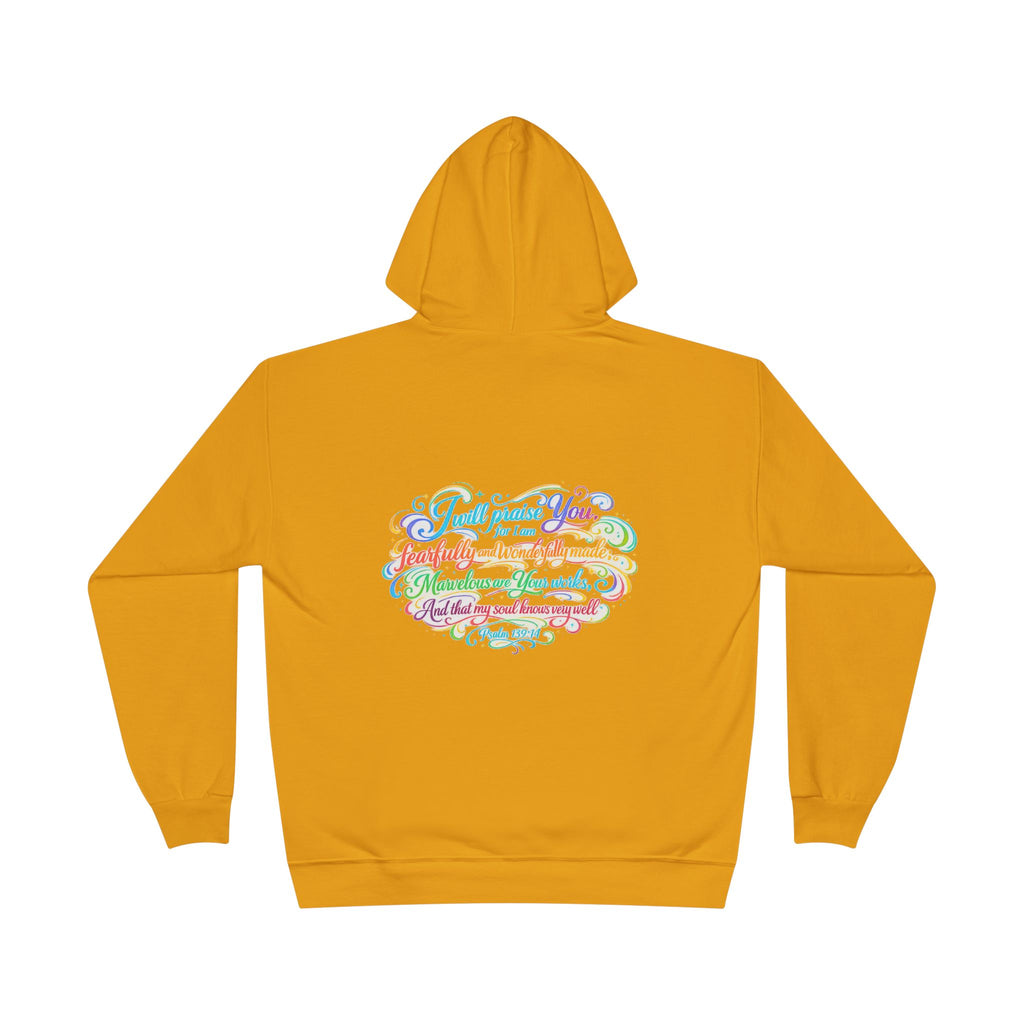 Fearfully and Wonderfully Made Pastel Eco Hoodie — Inspirational Unisex Pullover