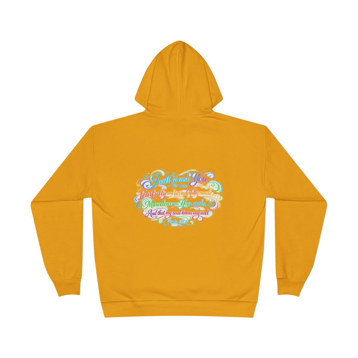 Fearfully and Wonderfully Made Pastel Eco Hoodie — Inspirational Unisex Pullover