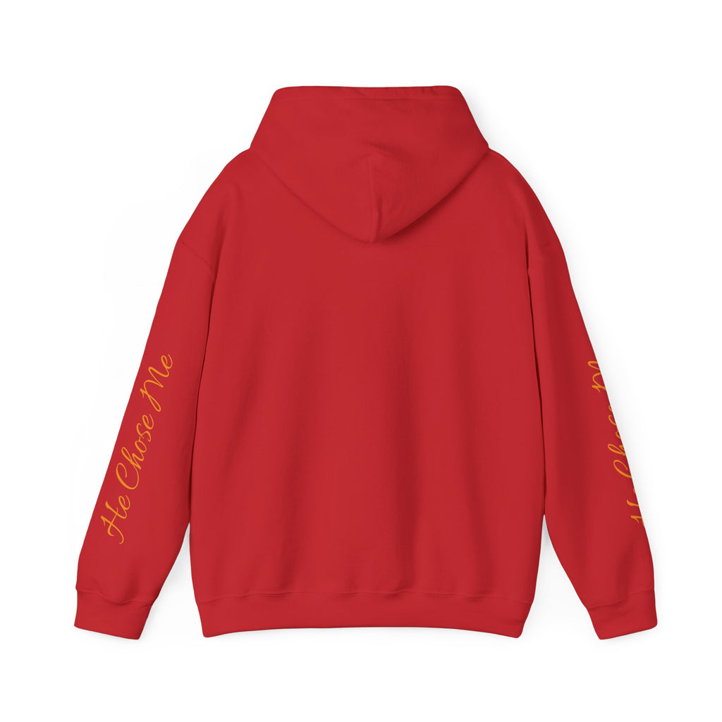 Christian Hoodie — "God chose right when He chose me" Script Design