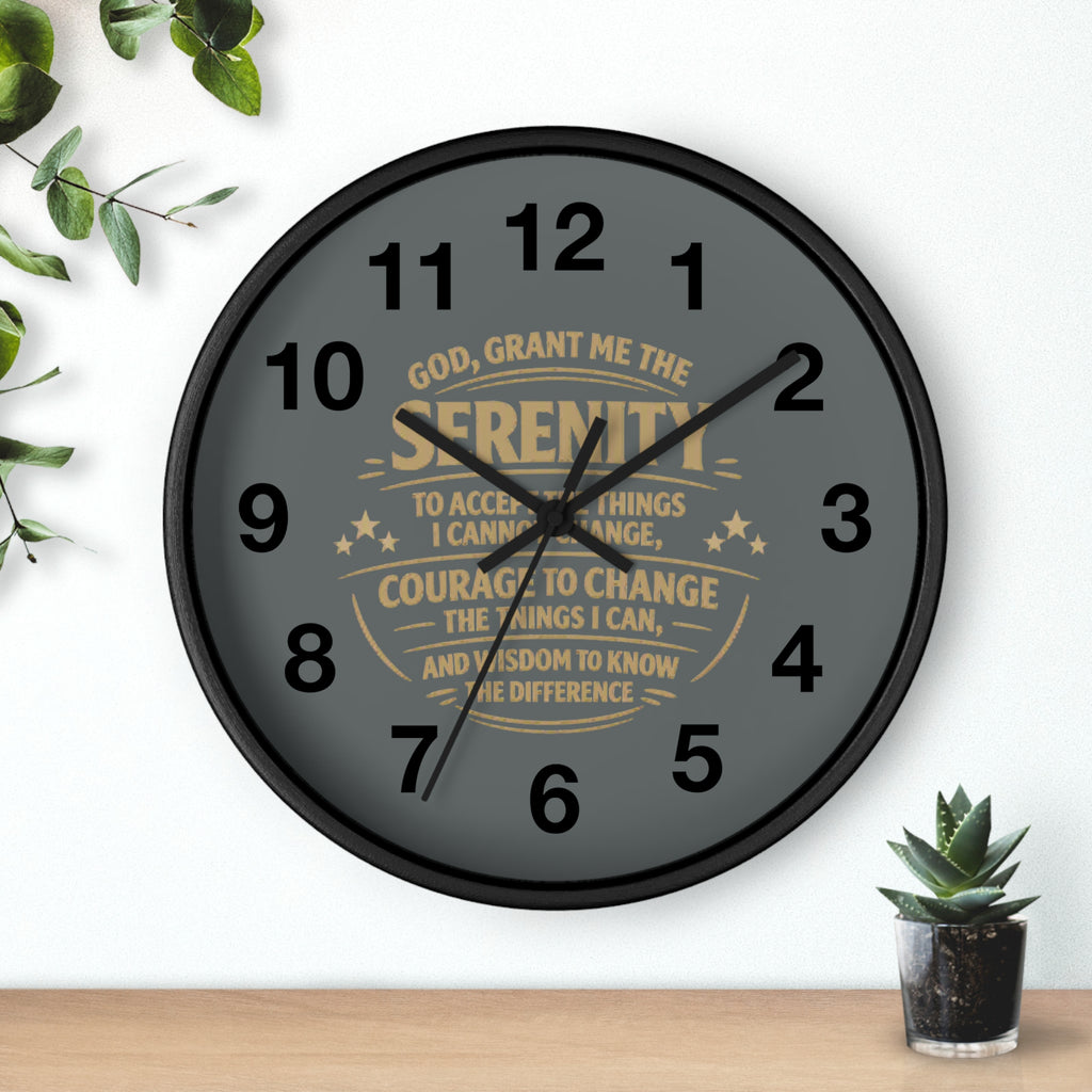 Serenity Prayer Wall Clock — Inspirational Home Décor Clock
