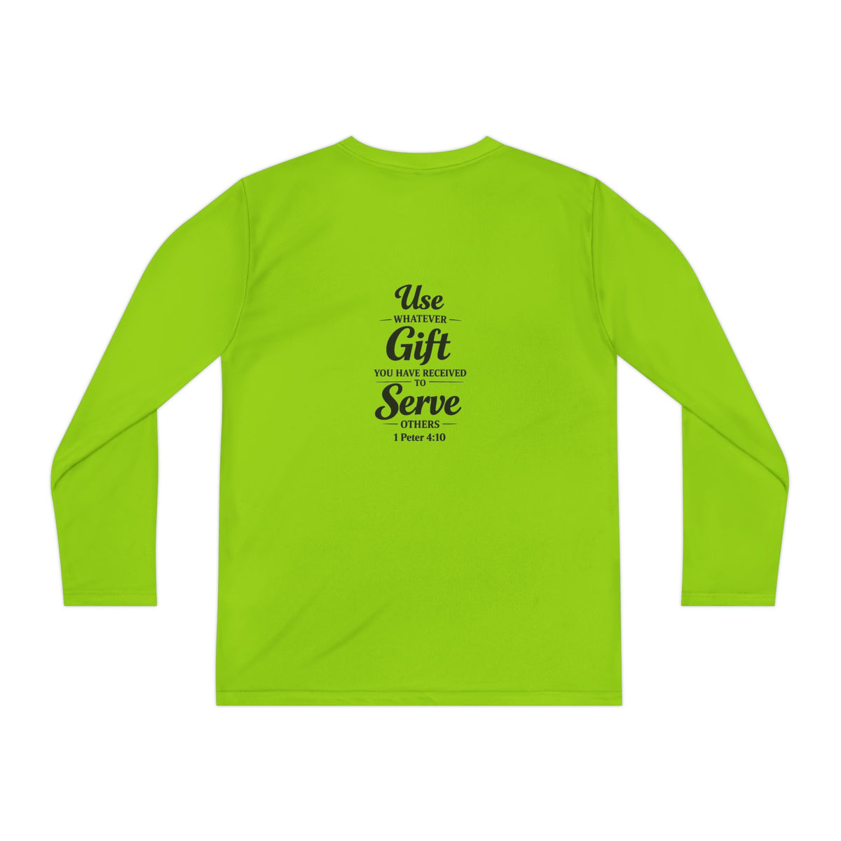 Youth Long Sleeve Tee — "Sent to Serve" Inspirational Christian Shirt