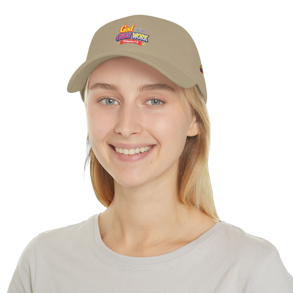 God Is Doing A Great Work Baseball Cap — Inspirational Low Profile Hat