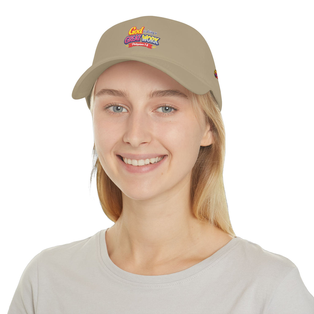 God Is Doing A Great Work Baseball Cap — Inspirational Low Profile Hat