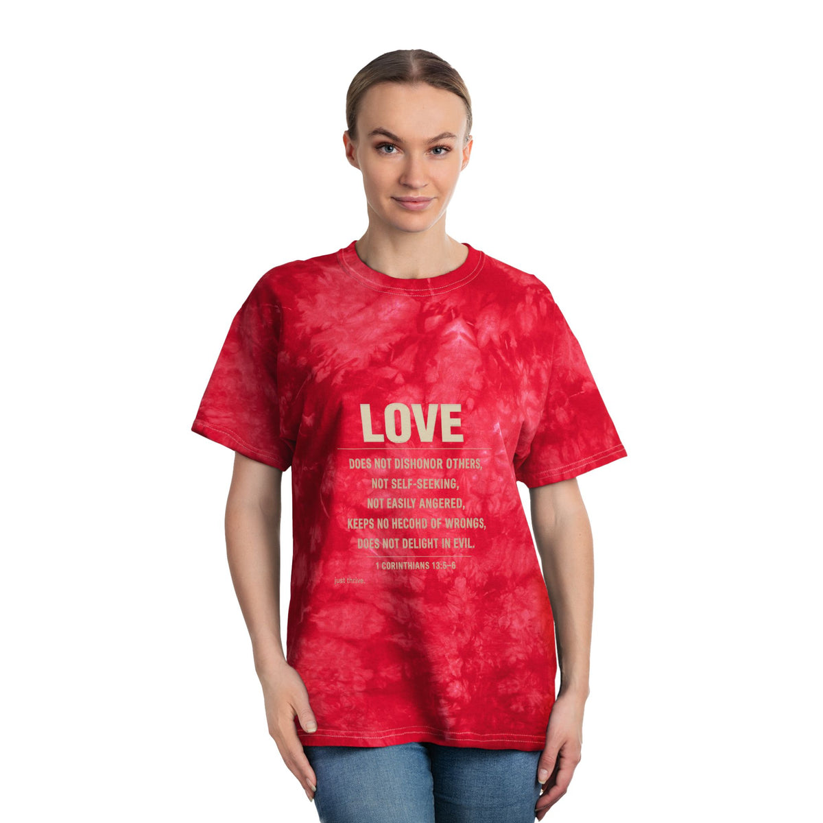 Tie-Dye Crystal Tee — "LOVE" Inspirational Graphic T-Shirt