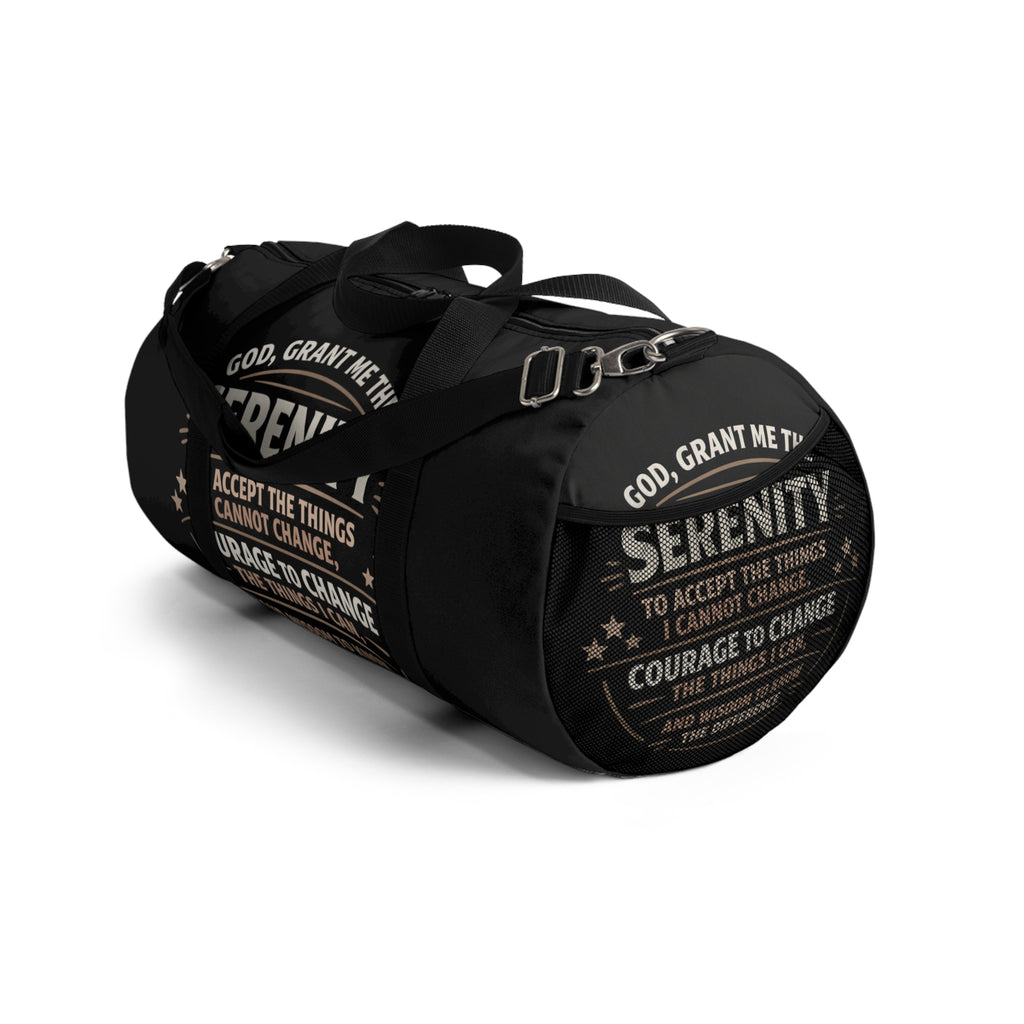 Serenity Prayer Duffel Bag — Inspirational Gym & Travel Bag