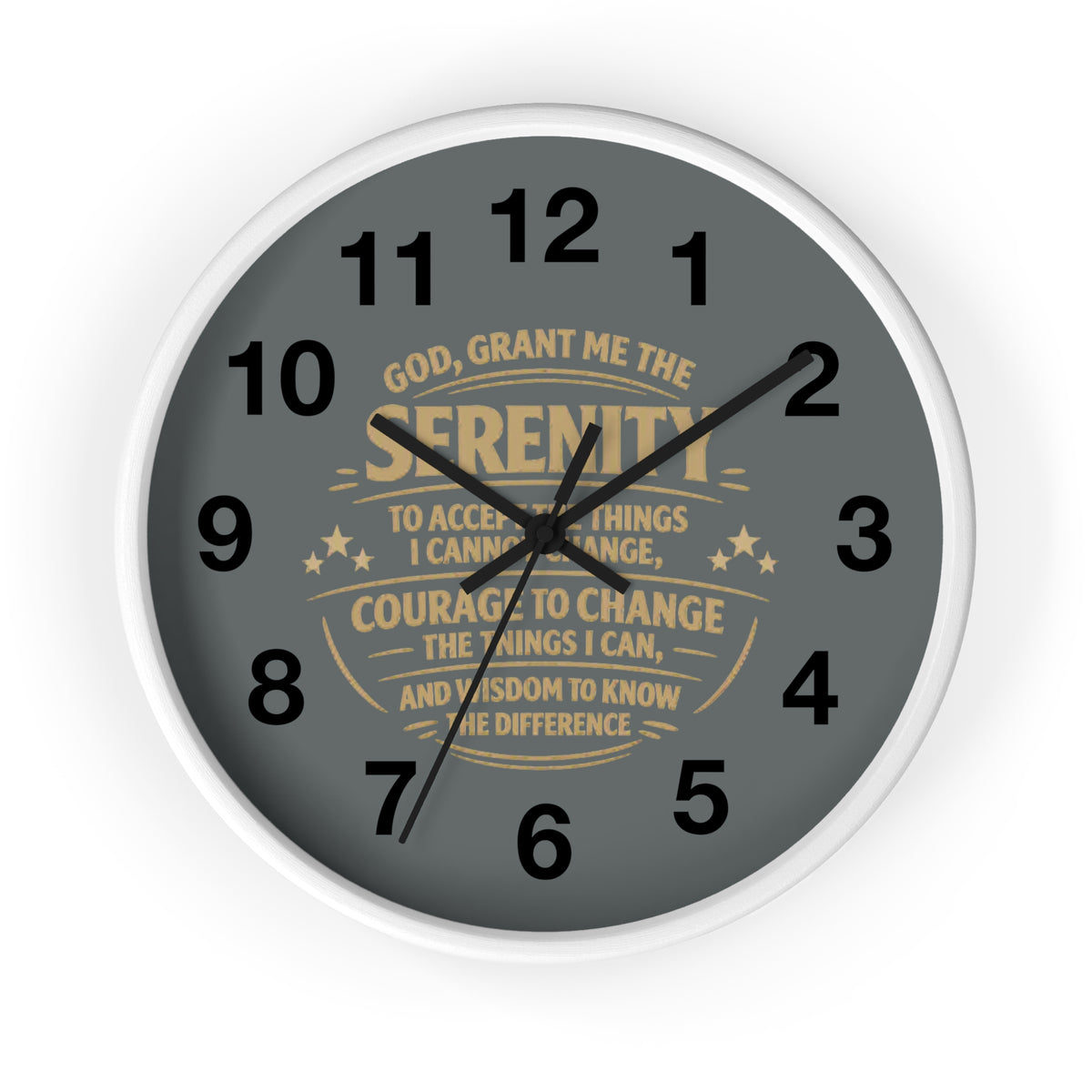 Serenity Prayer Wall Clock — Inspirational Home Décor Clock
