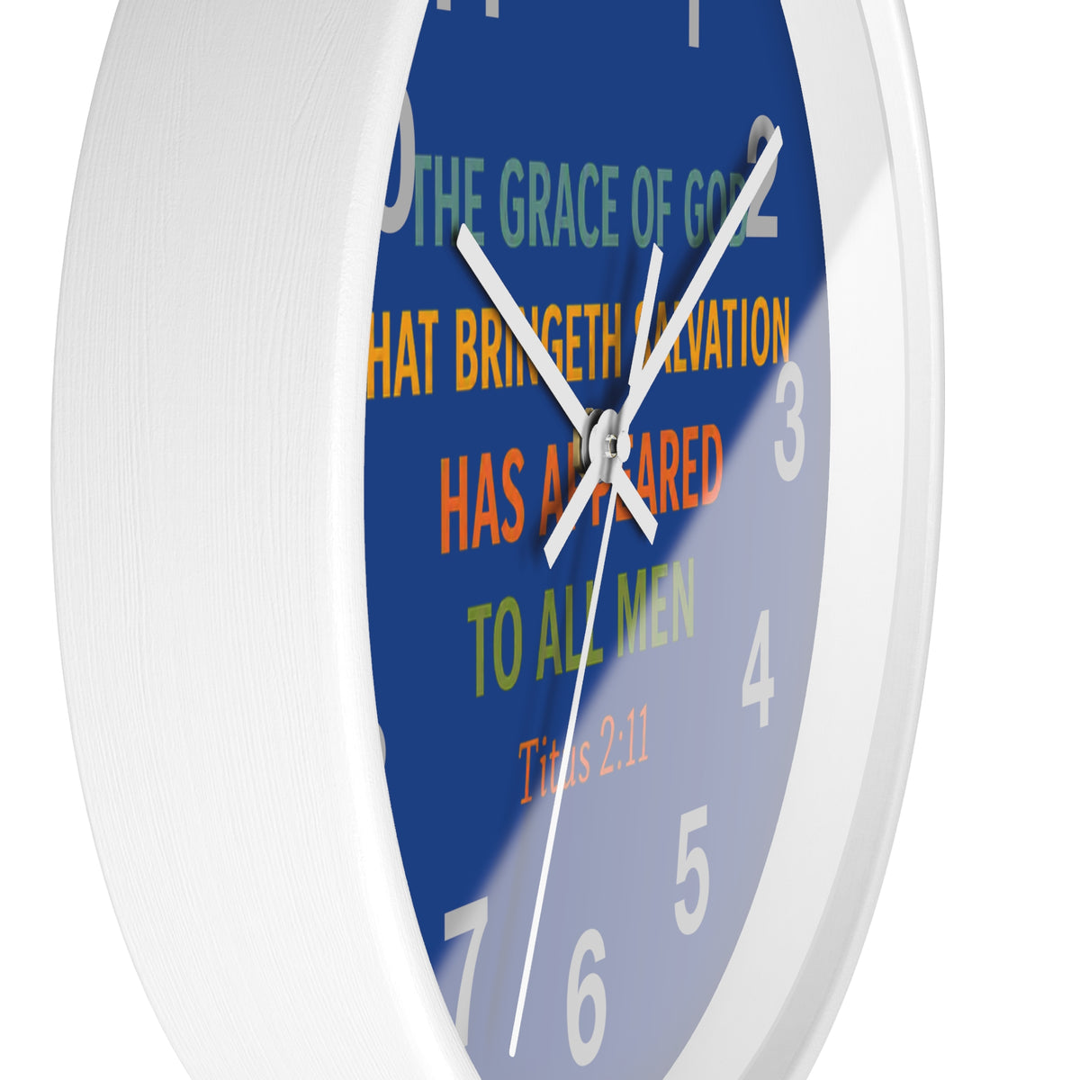 Wall Clock — Inspirational Titus 2:11 Bible Verse Christian Decor