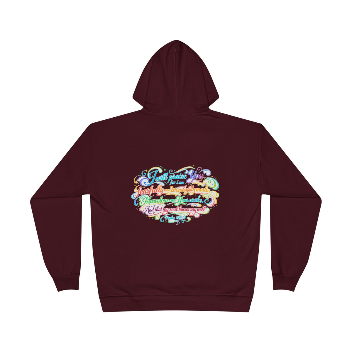 Fearfully and Wonderfully Made Pastel Eco Hoodie — Inspirational Unisex Pullover