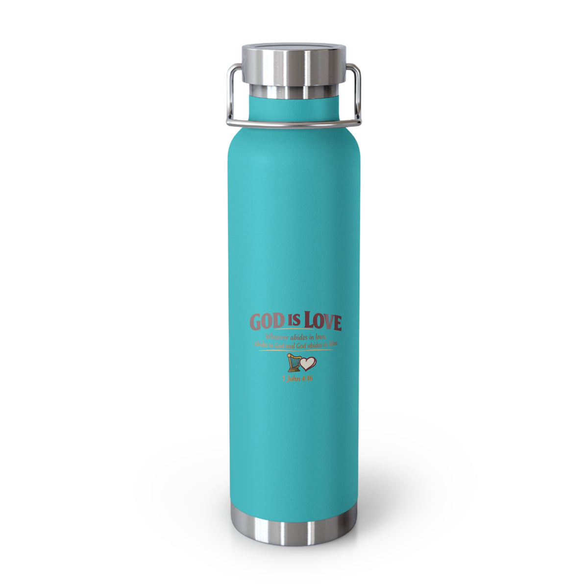 God Is Love 22oz Vacuum Insulated Bottle — Christian Faith Water Bottle