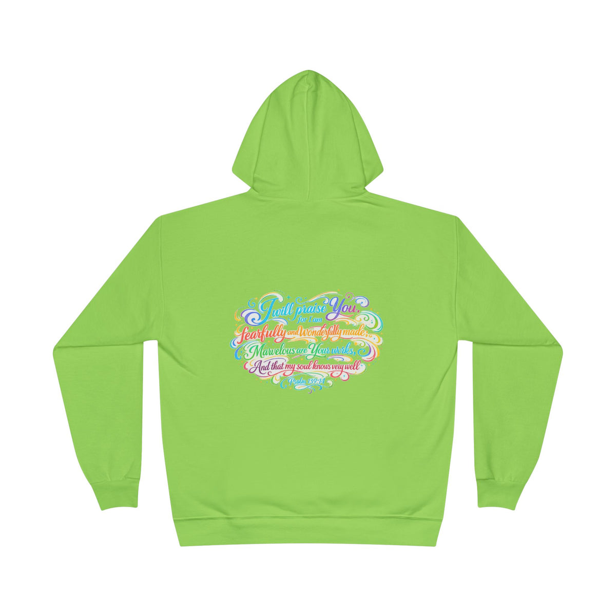 Fearfully and Wonderfully Made Pastel Eco Hoodie — Inspirational Unisex Pullover