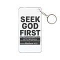 Seek God First Keychain Charm — Matthew 6:33 Inspirational Religious Keyring