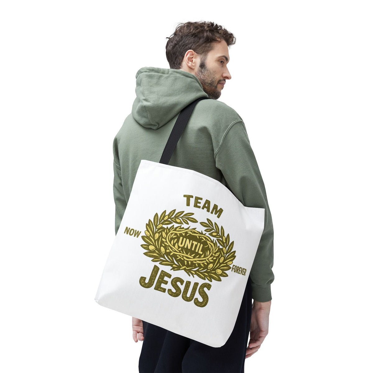 Team Jesus Tote Bag — Now Until Forever Christian Canvas Tote