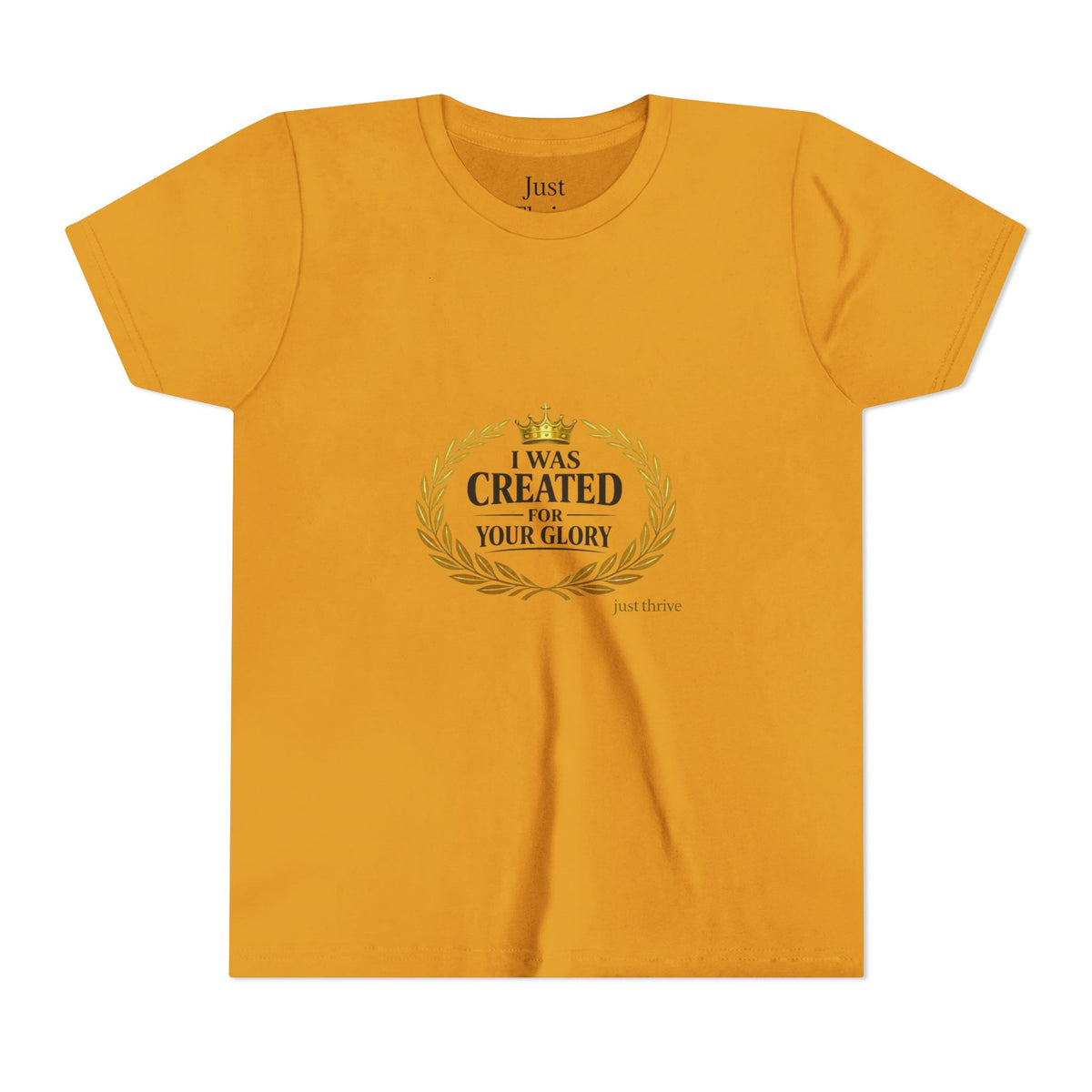 Kids 'I Was Created For Your Glory' Short Sleeve Tee — Christian Youth Faith Shirt