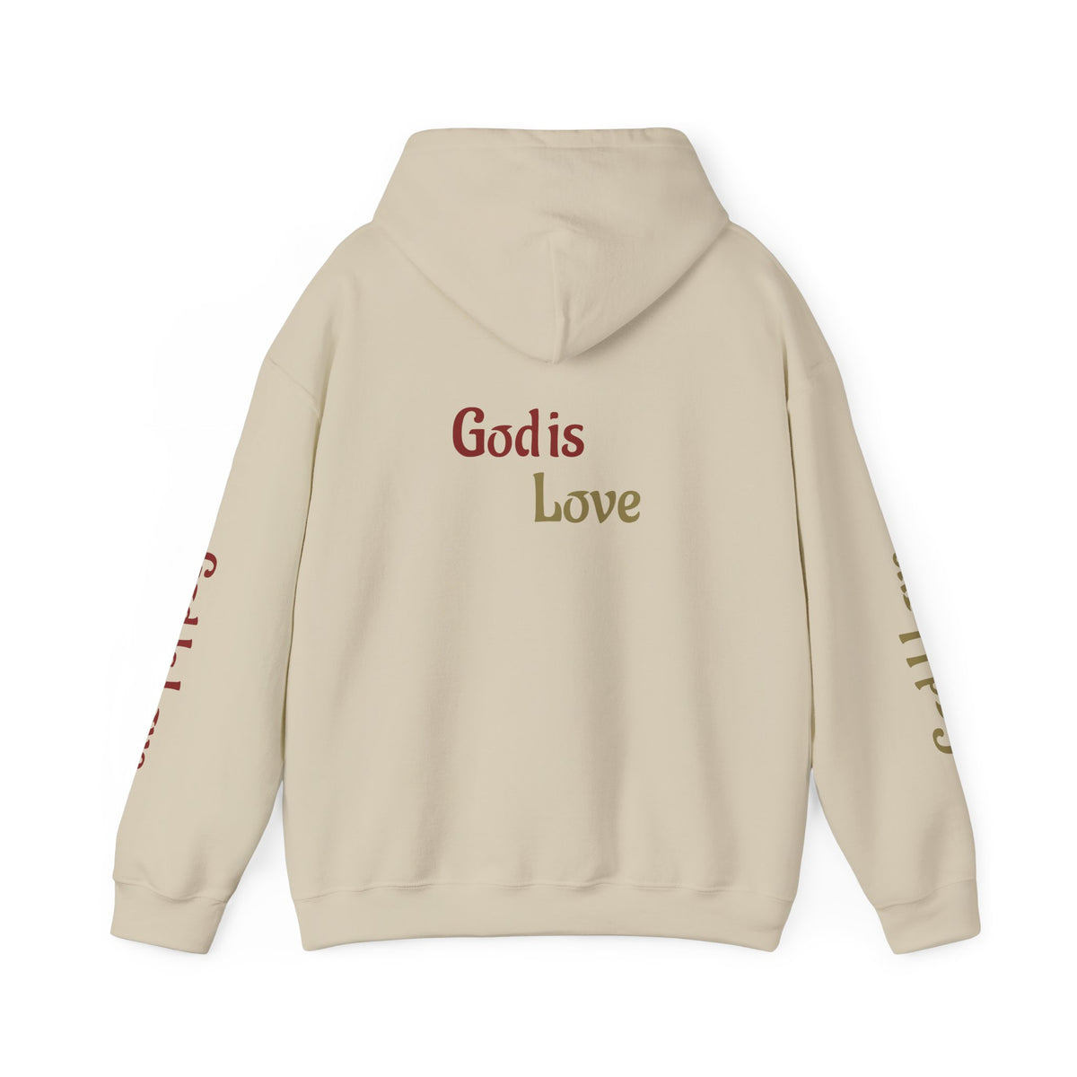 God Is Love Hoodie — Inspirational Christian Sweatshirt with Script Text