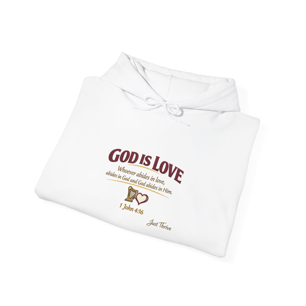 God Is Love Hoodie — Inspirational Christian Sweatshirt with Script Text