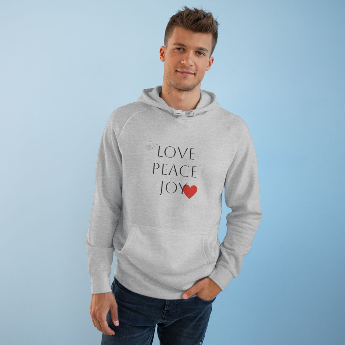 Love Peace Joy Hoodie — Christian Scripture Pullover (Galatians 5:22)