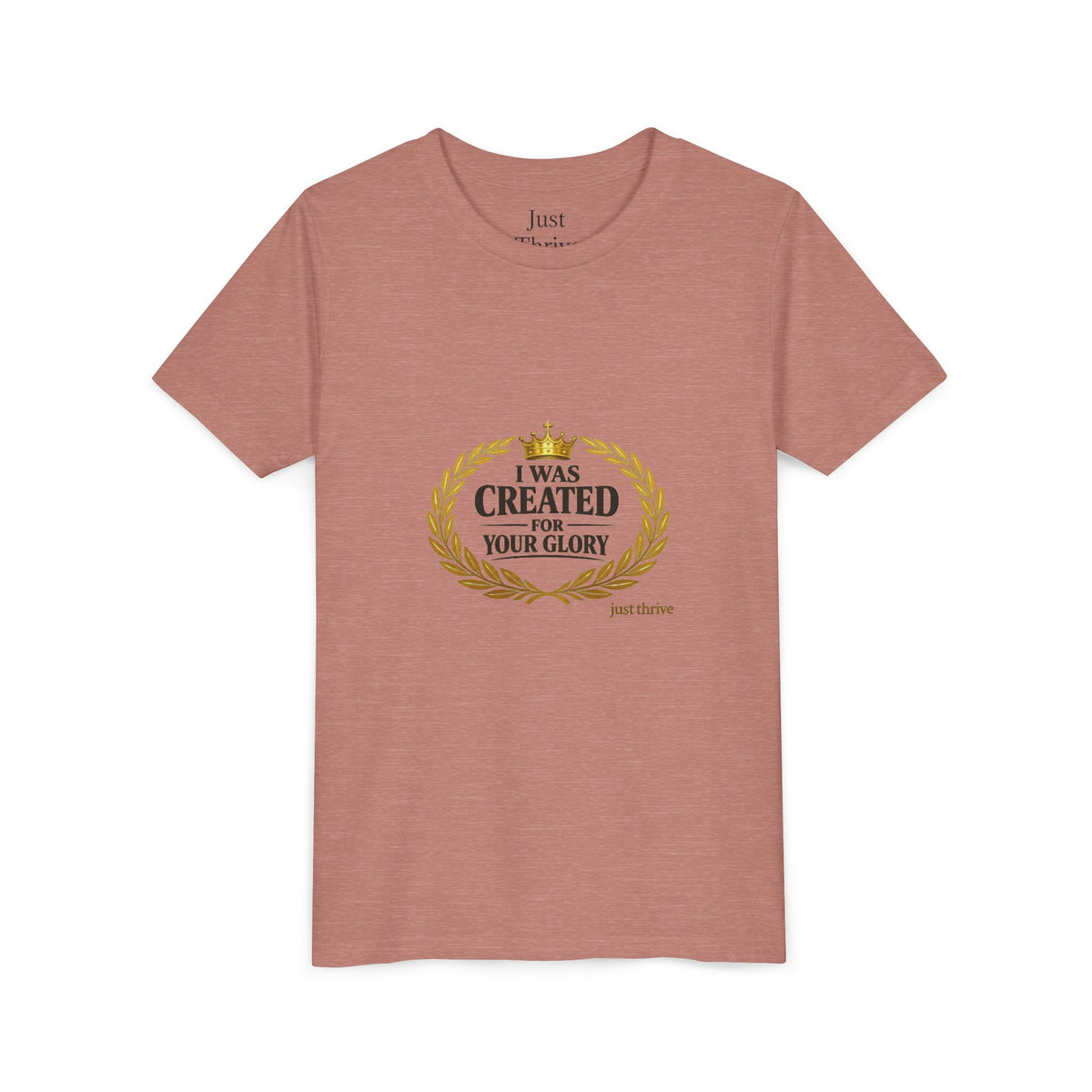 Kids 'I Was Created For Your Glory' Short Sleeve Tee — Christian Youth Faith Shirt