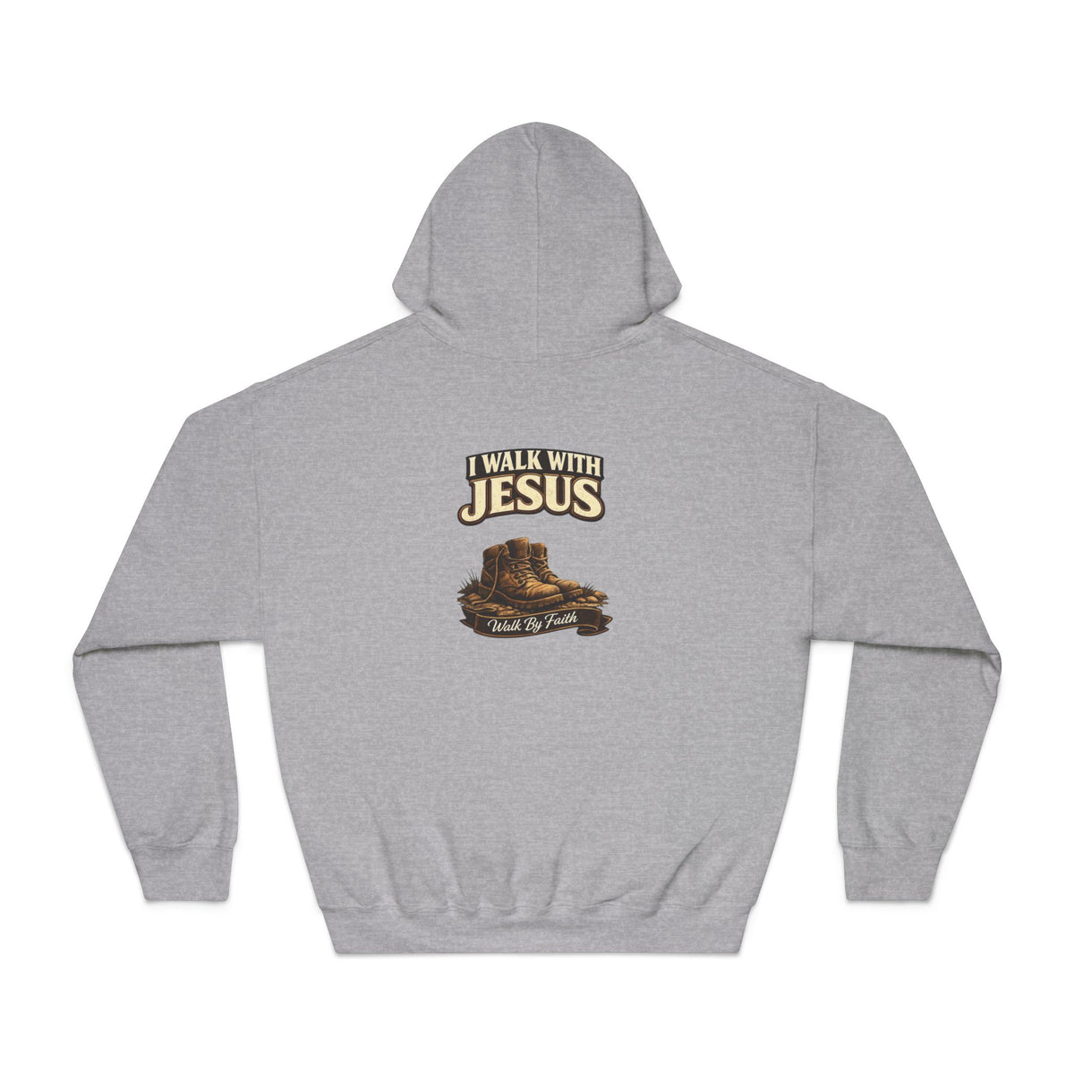 I Walk with Jesus Hoodie — Christian Faith Sweatshirt