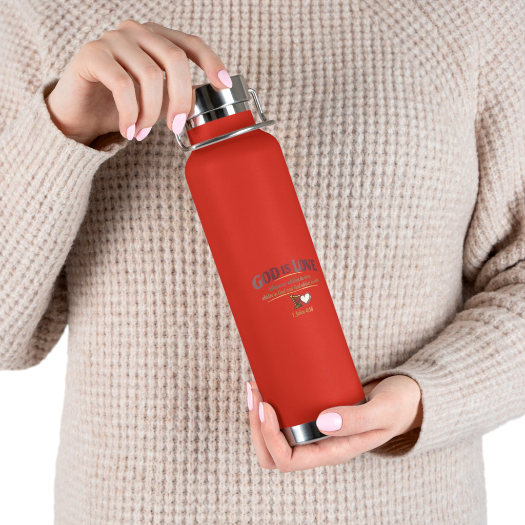 God Is Love 22oz Vacuum Insulated Bottle — Christian Faith Water Bottle