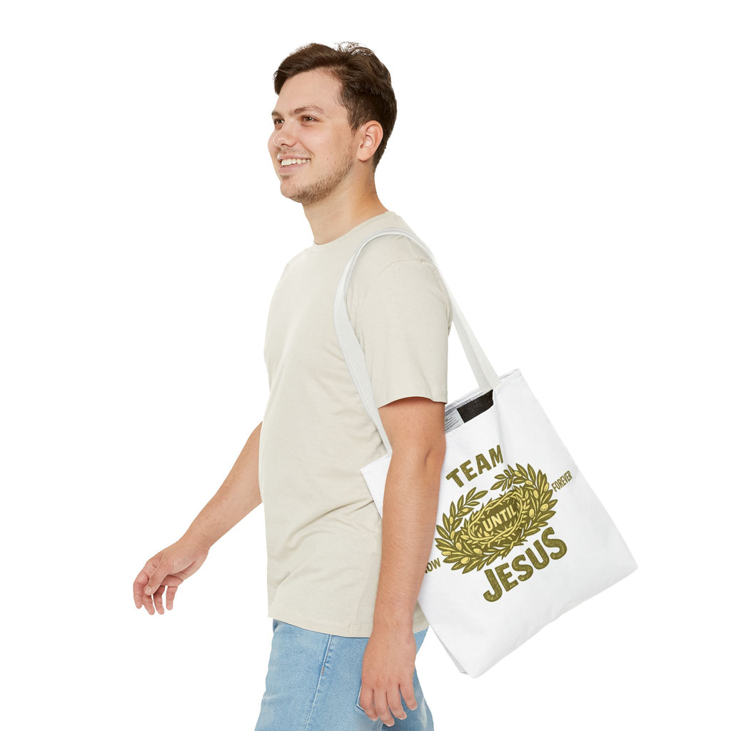 Team Jesus Tote Bag — Now Until Forever Christian Canvas Tote