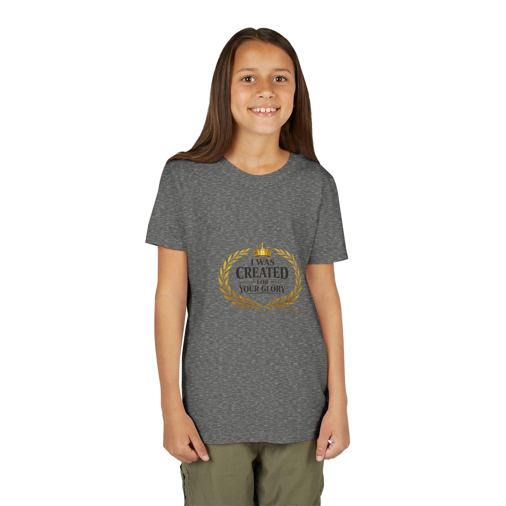 Kids 'I Was Created For Your Glory' Short Sleeve Tee — Christian Youth Faith Shirt