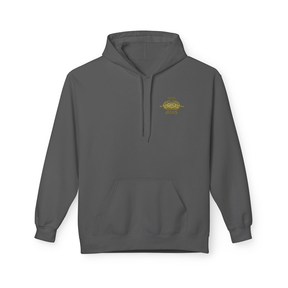 Christian Hoodie - "Team Jesus: Now Until Forever" Gold Laurel Pullover