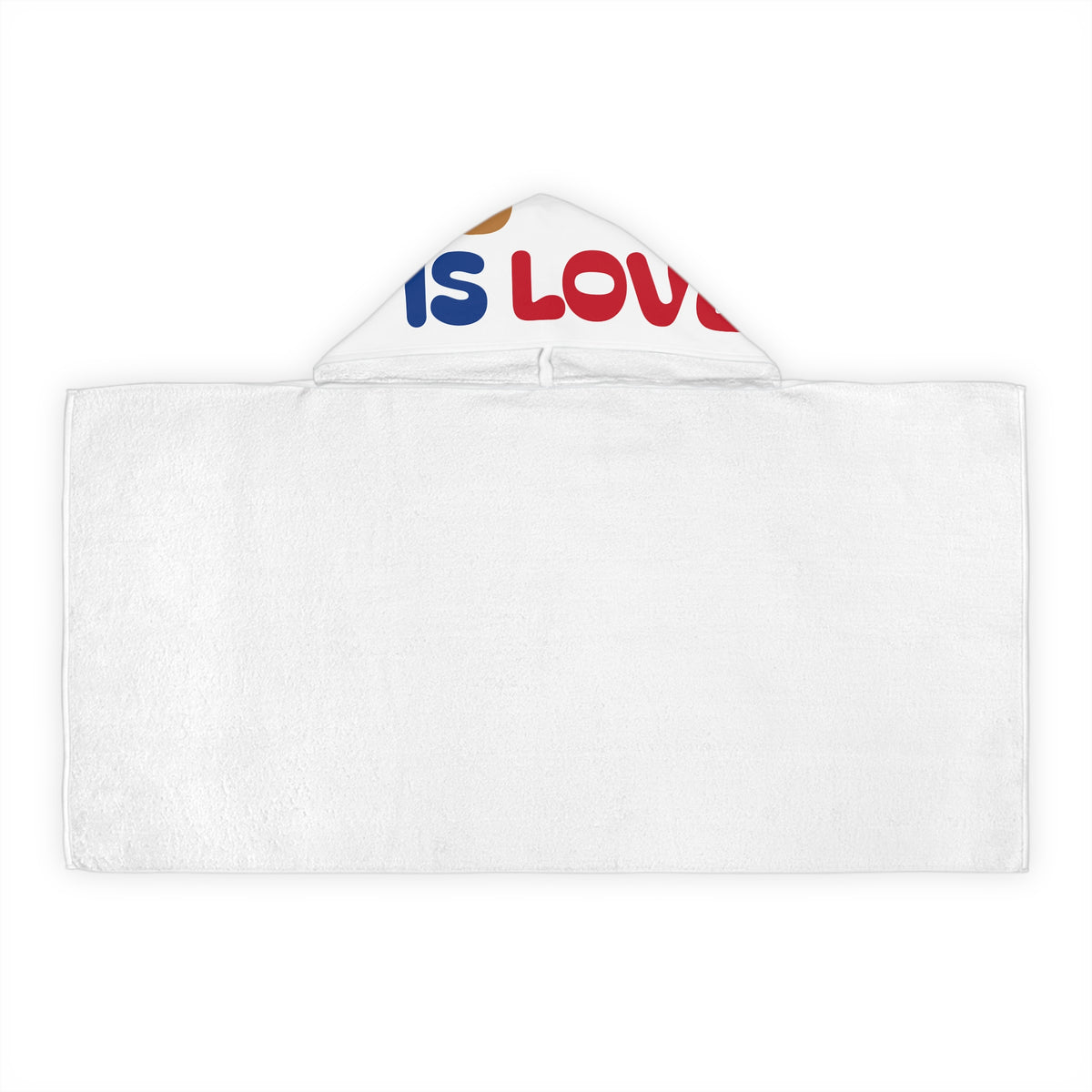 Youth Hooded Towel - "God Is Love" Christian Bible Verse 1 John 4:16 Kids Bath & Beach Towel