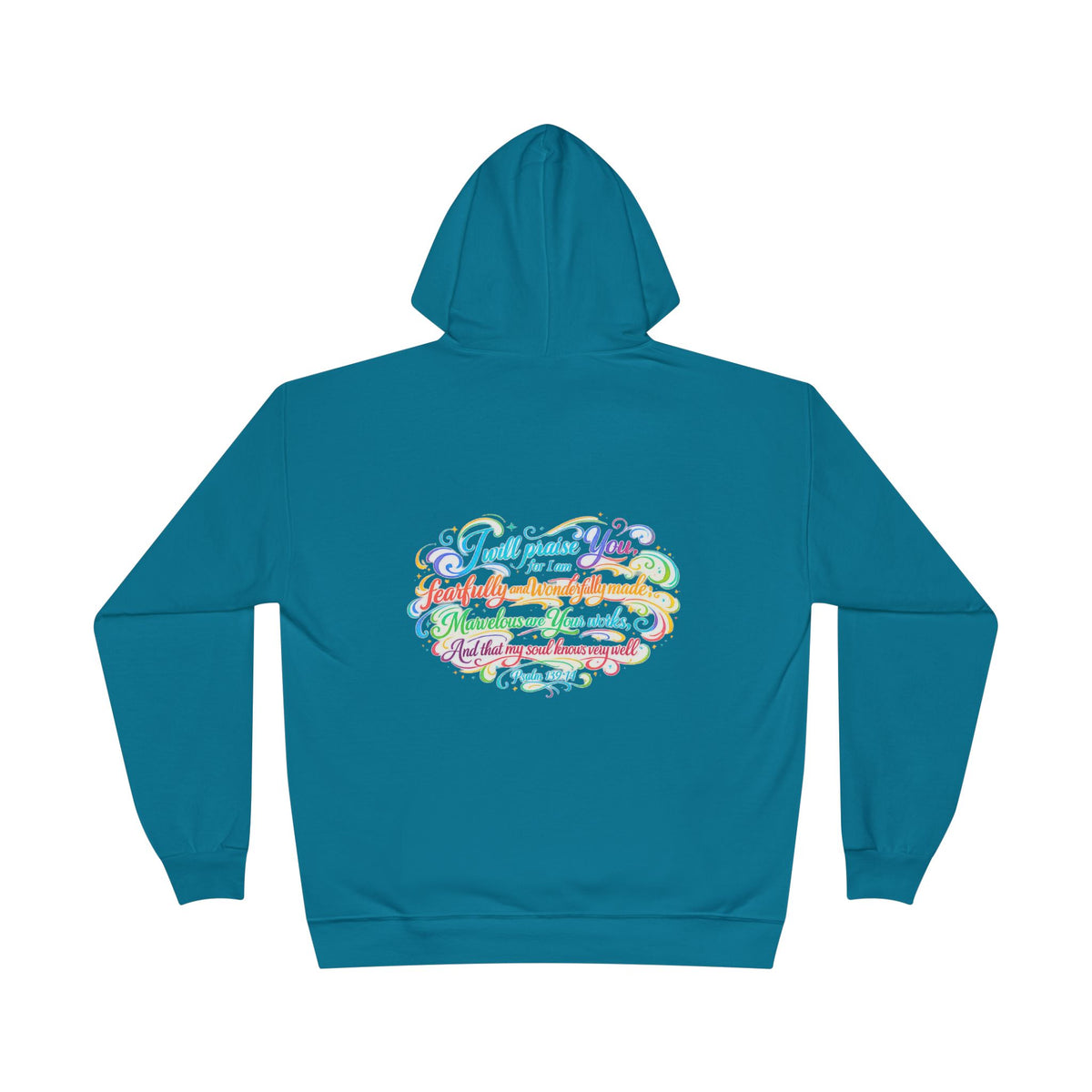 Fearfully and Wonderfully Made Pastel Eco Hoodie — Inspirational Unisex Pullover