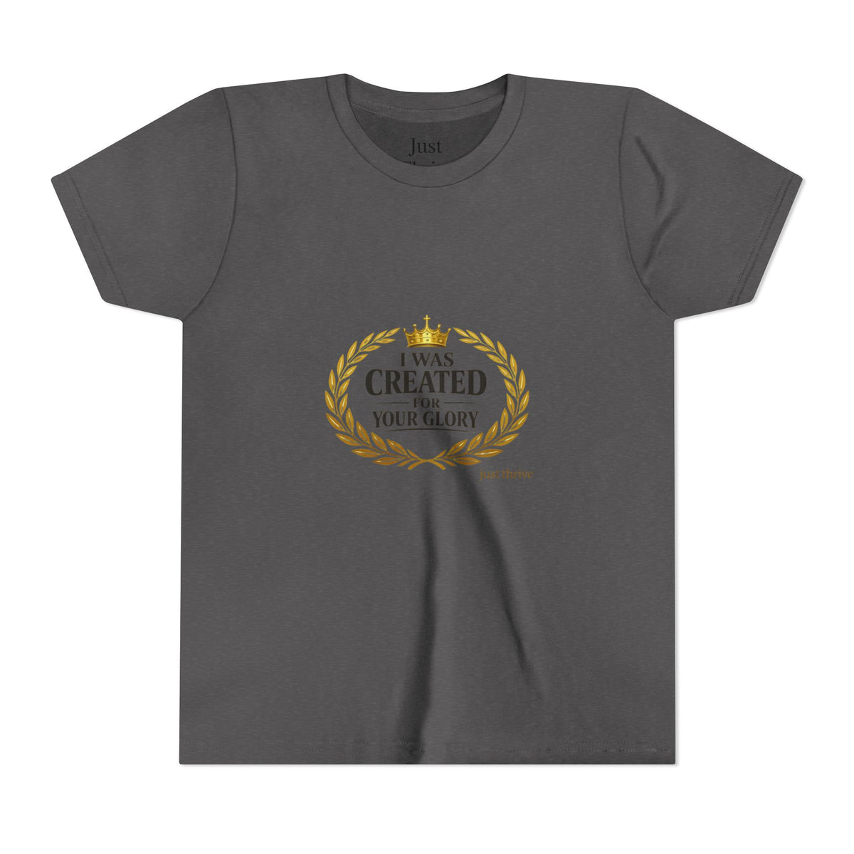 Kids 'I Was Created For Your Glory' Short Sleeve Tee — Christian Youth Faith Shirt
