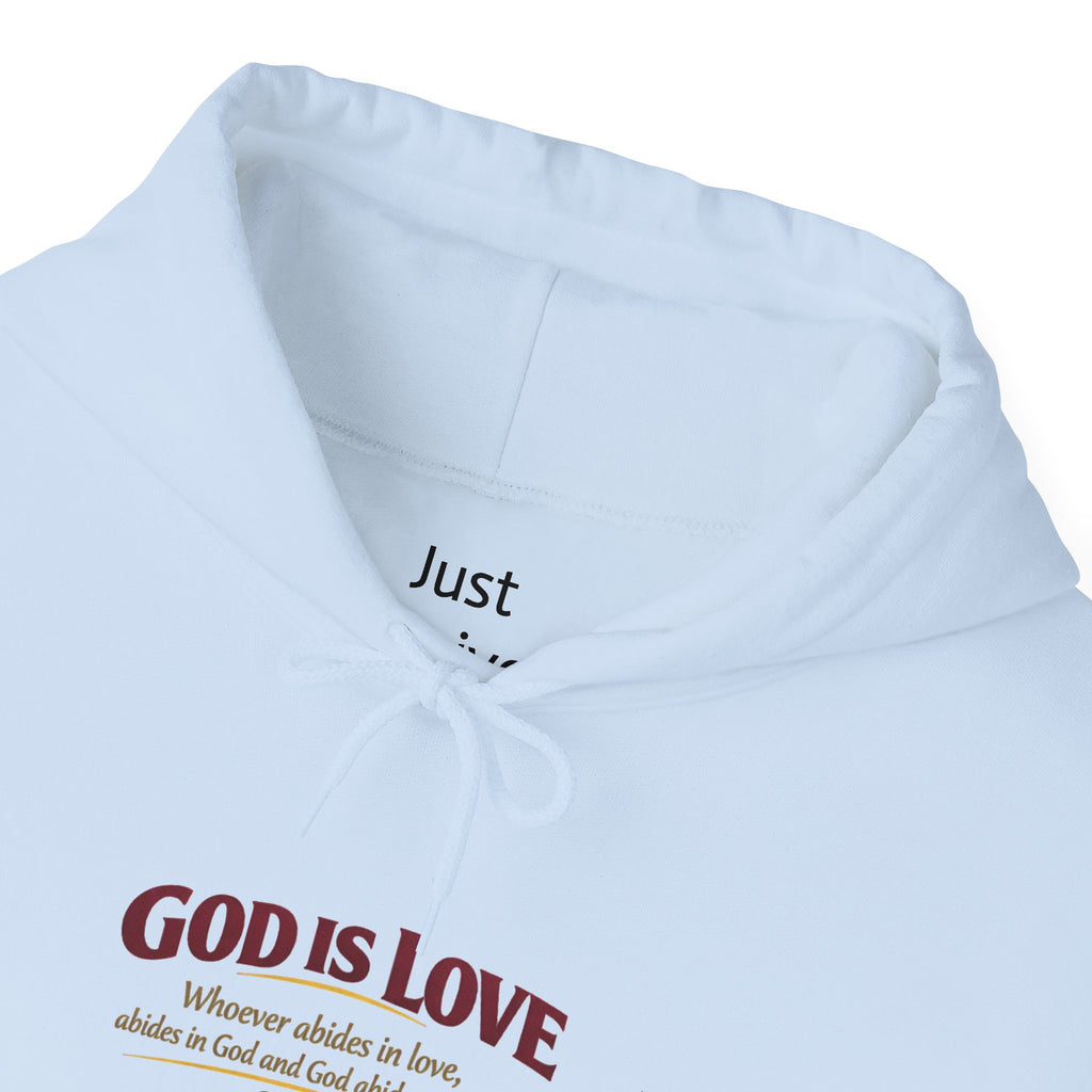 God Is Love Hoodie — Inspirational Christian Sweatshirt with Script Text