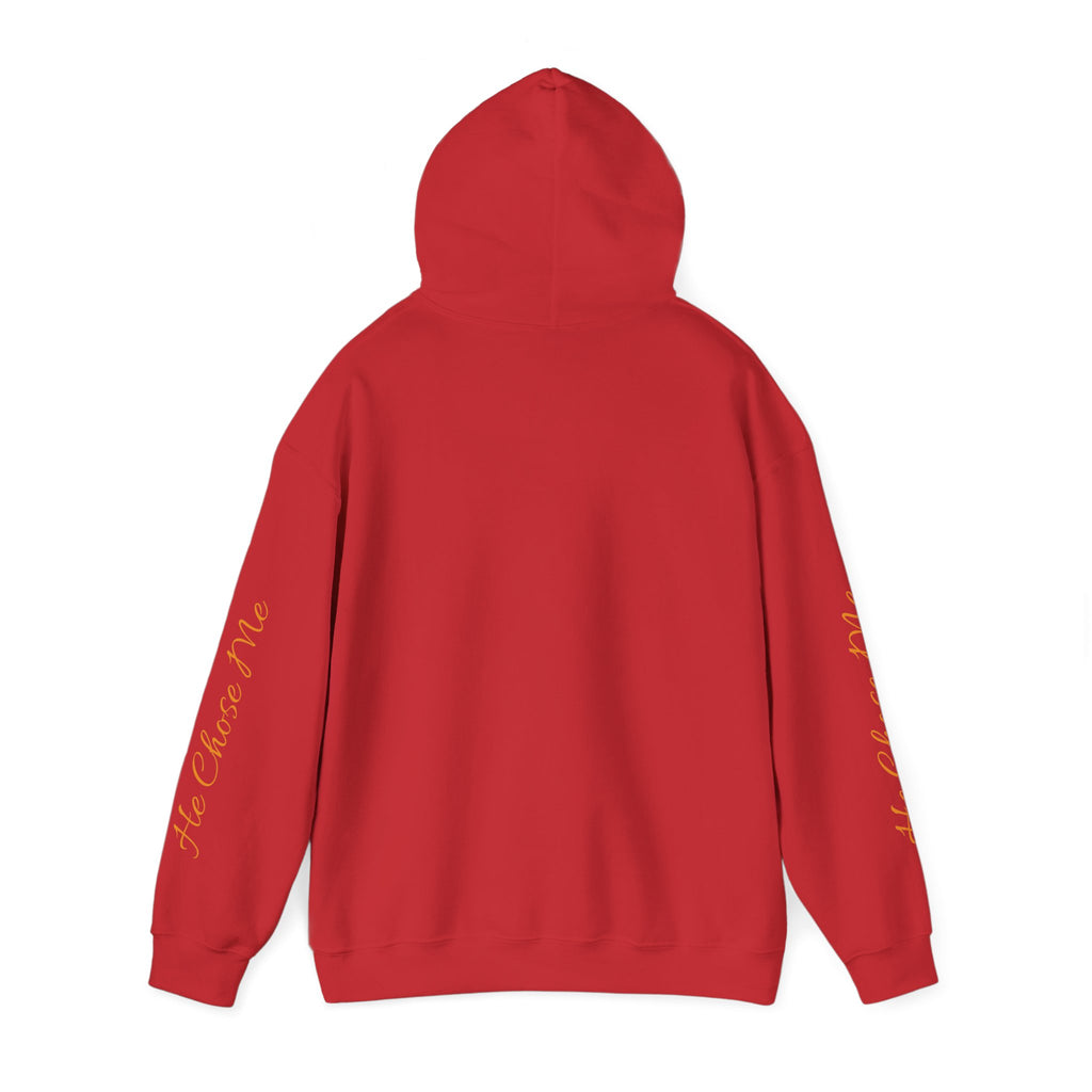 Christian Hoodie — "God chose right when He chose me" Script Design