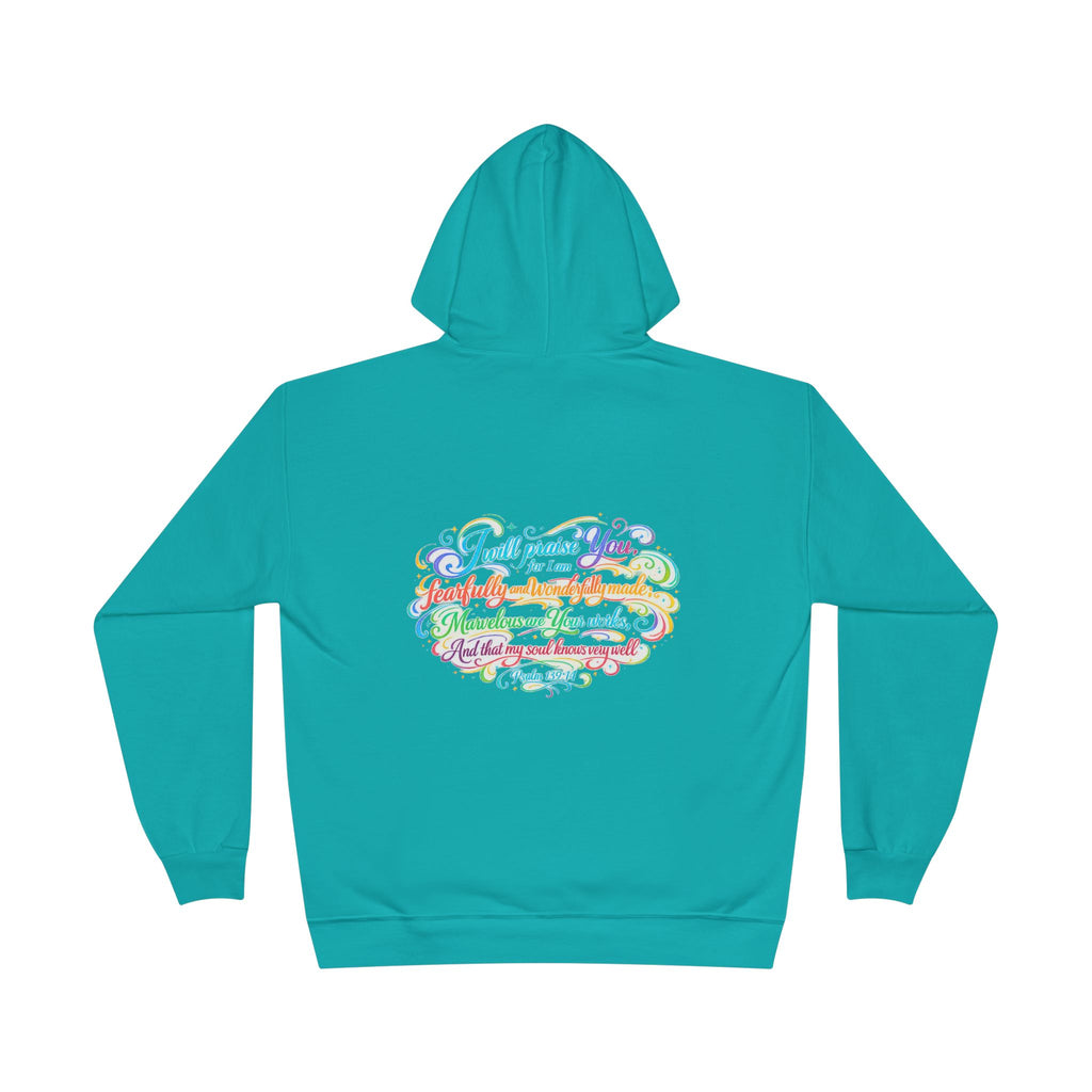 Fearfully and Wonderfully Made Pastel Eco Hoodie — Inspirational Unisex Pullover